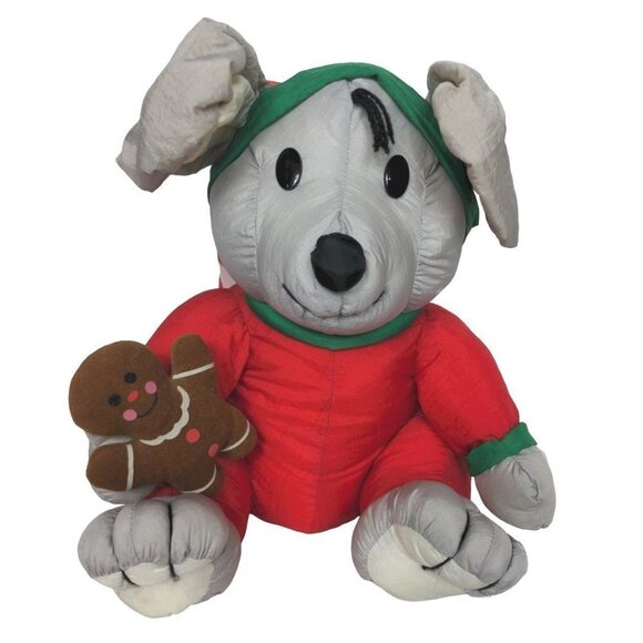 Vintage 1994 Plush Creations Christmas Mouse Holding Gingerbread Man Plush 12" - Picture 1 of 6